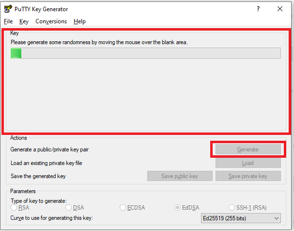 Generate SSH key pair